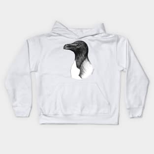 Razorbill (Alca torda) - white Kids Hoodie